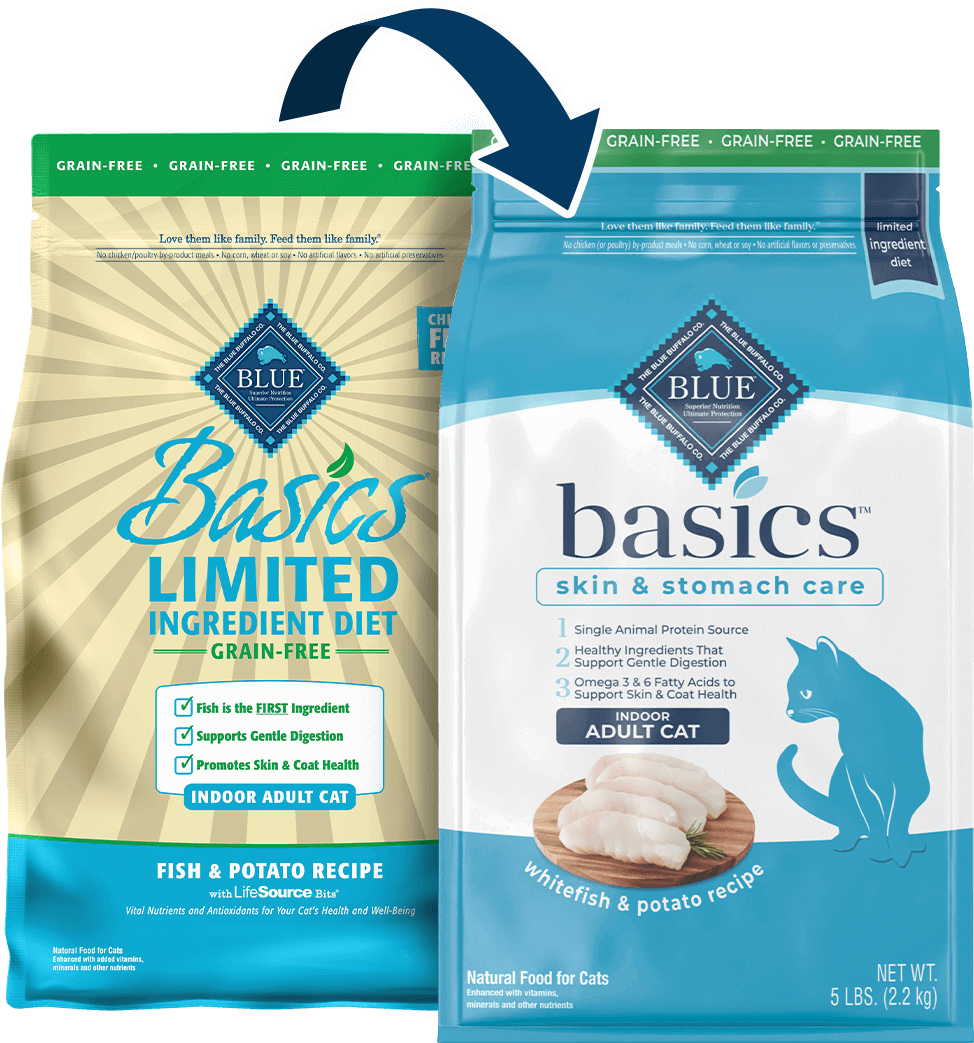 BLUE Buffalo Basics Grain-Free Indoor Fish And Potato Recipe - Adult Cat (Dry)